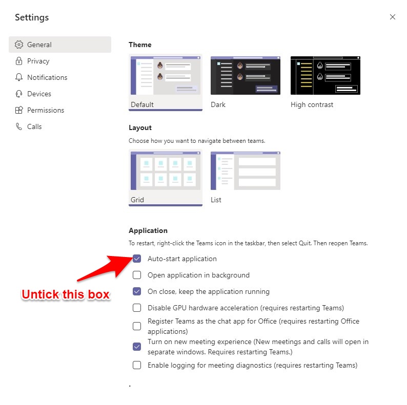 2918. How do I stop Microsoft Teams from Auto Starting when I login to a  Windows PC : Frequently asked questions : ... : ITS : University of Sussex